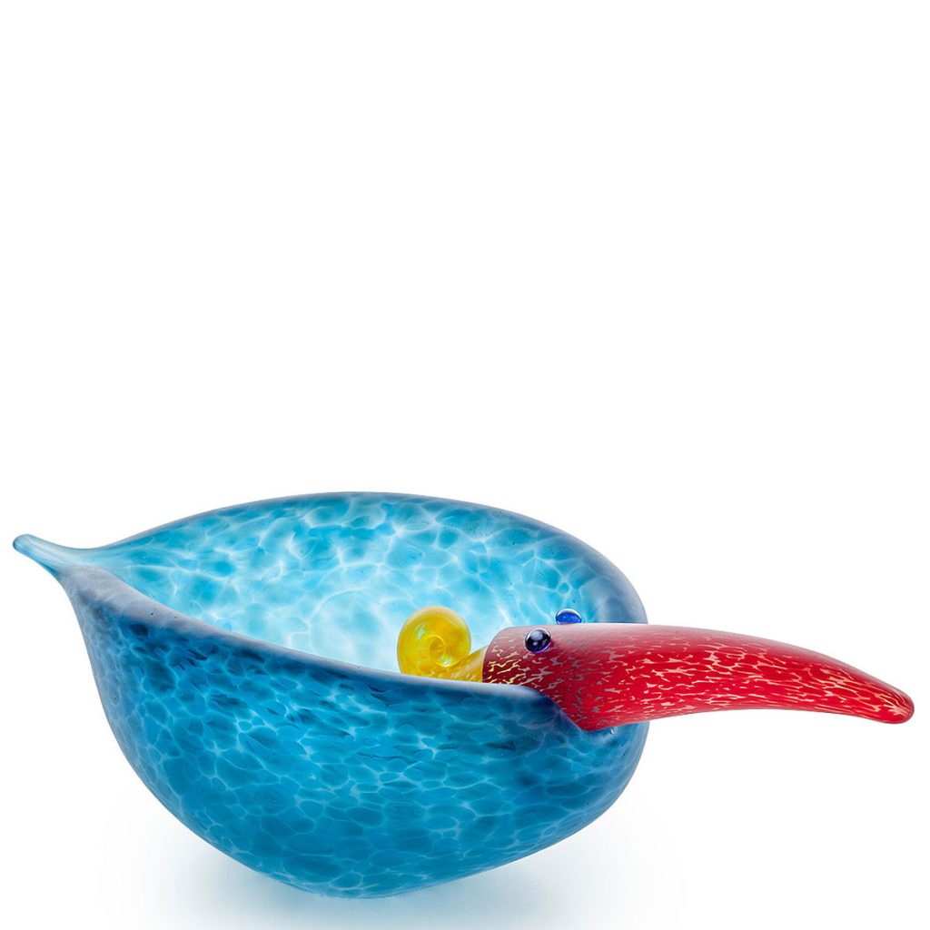 Blaue Glasschale Tweedy Glasstudio Borowski