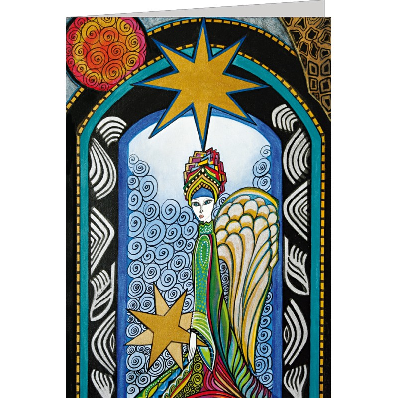 Kunst Doppelkarte „angelo con stelle“ - Gigi Banini
